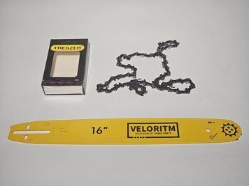 Шина Veloritm + цепь Treszer 56 звеньев 3/8 1.3 (40 см, &laquo;Супер зуб&raquo;) для бензопилы Partner 350 VL-CH56P350 фото