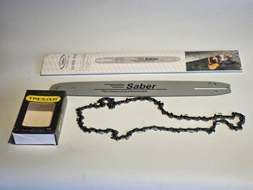 Шина SABER + ланцюг Treszer 52 ланки 3/8 1.3 (35 см, &laquo;Супер зуб&raquo;) для бензопили Partner 350/351 SAB-35-TR52-P фото