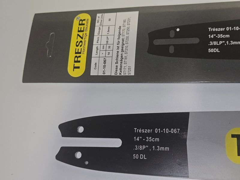 Шина TR&Eacute;SZER 35 см 3/8"LP 1.3 мм 50 звеньев для бензопилы ST MS 170, 180 TR-HARD-35-50 фото