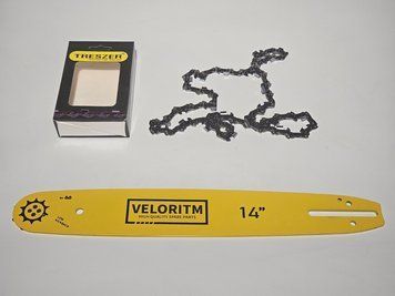 Шина Veloritm + цепь Treszer 52 звена 3/8 1.3 (35 см, &laquo;Супер зуб&raquo;) для бензопилы Partner 350 VL-TR-KIT52-P350 фото